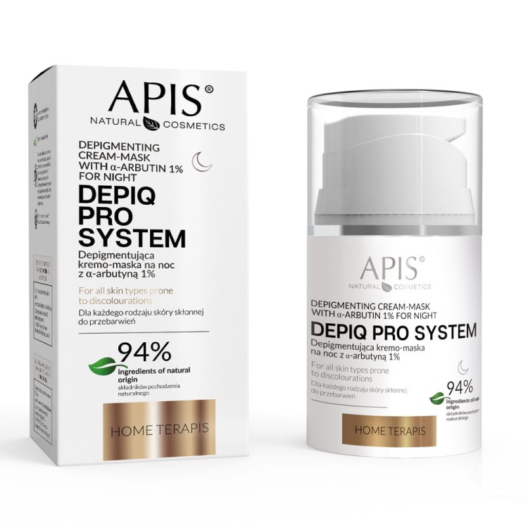 APIS Depiq Pro System Depigmentująca kremo-maska na noc z arbutyną 1% 50ml.jpg