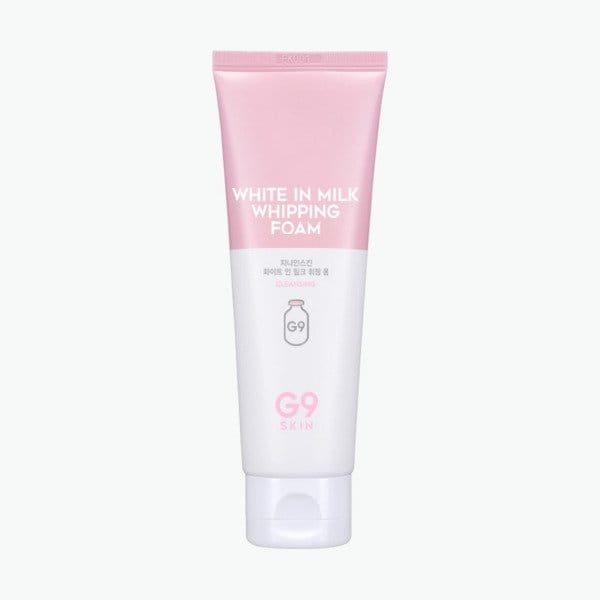 G9SKIN White In Milk Whipping Foam - Pianka do mycia twarzy z kwasami AHA I BHA 120ml.jpg