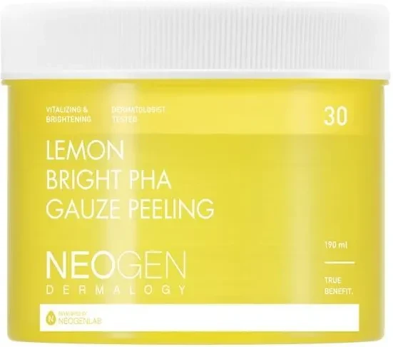 Neogen Dermatology Bio-Peel+ Gauze Peeling Lemon - Złuszczające płatki do twarzy 190ml, 30szt.webp