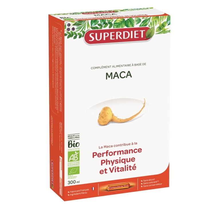 Super Diet Organic Maca - Witalność i pożądanie 20x15ml - krótki termin ważności