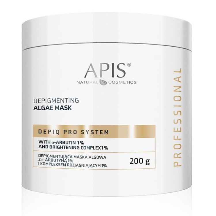 APIS DEPIQ PRO SYSTEM Depigmentująca maska algowa z α-arbutyną 1% i kompleksem rozjaśniającym 1%  200g.jpg