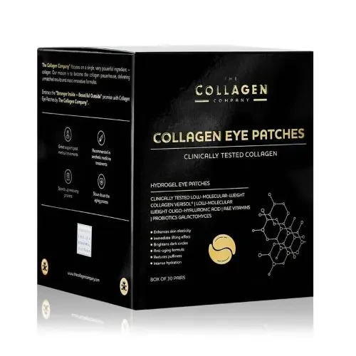 Jedna para płatków pod oczy The Collagen Company z kolagenem Verisol®, kwasem hialuronowym i witaminami. Nawilżają, wygładzają i redukują cienie oraz opuchliznę.