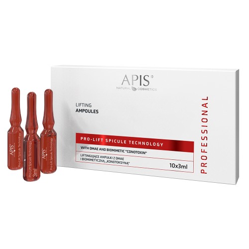 APIS PRO-LIFT SPICULE TECHNOLOGY Liftingujące ampułki z DMAE i biomimetyczną konotoksyną 10x3ml