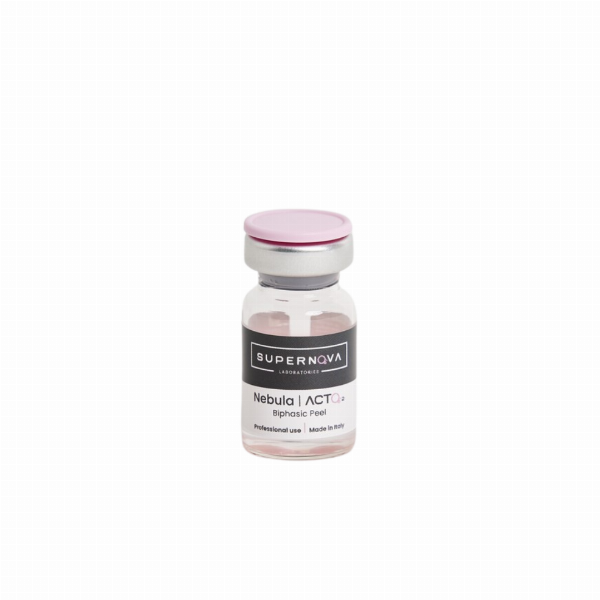Zdjęcie ampułki Supernova Nebula ACTO2 Biphasic Peel – profesjonalny peeling chemiczny z TCA 10% i fazą natleniającą, przeznaczony do złuszczania i regeneracji skóry twarzy.