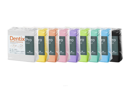 Śliniak z kieszenią Dentix Pro Pocket - 50szt NIEBIESKI -