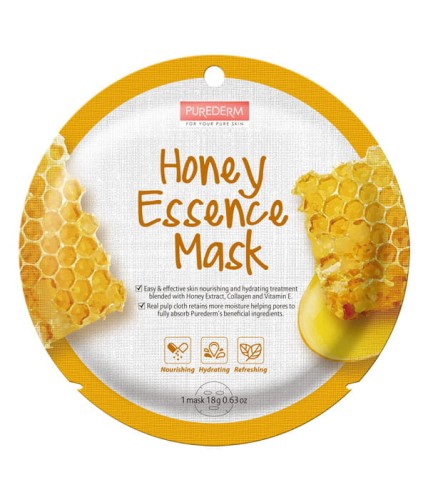 PUREDERM Łagodząco-nawilżająca maseczka kolagenowa z MIODEM 18g.png