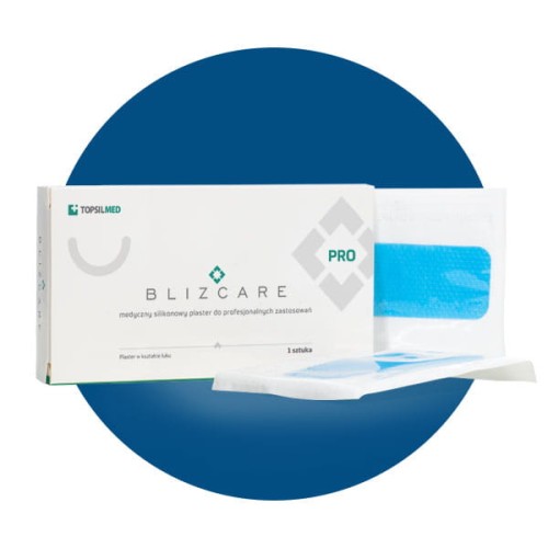 BLIZCARE PRO silikonowy plaster ŁUK 27x21cm 1szt