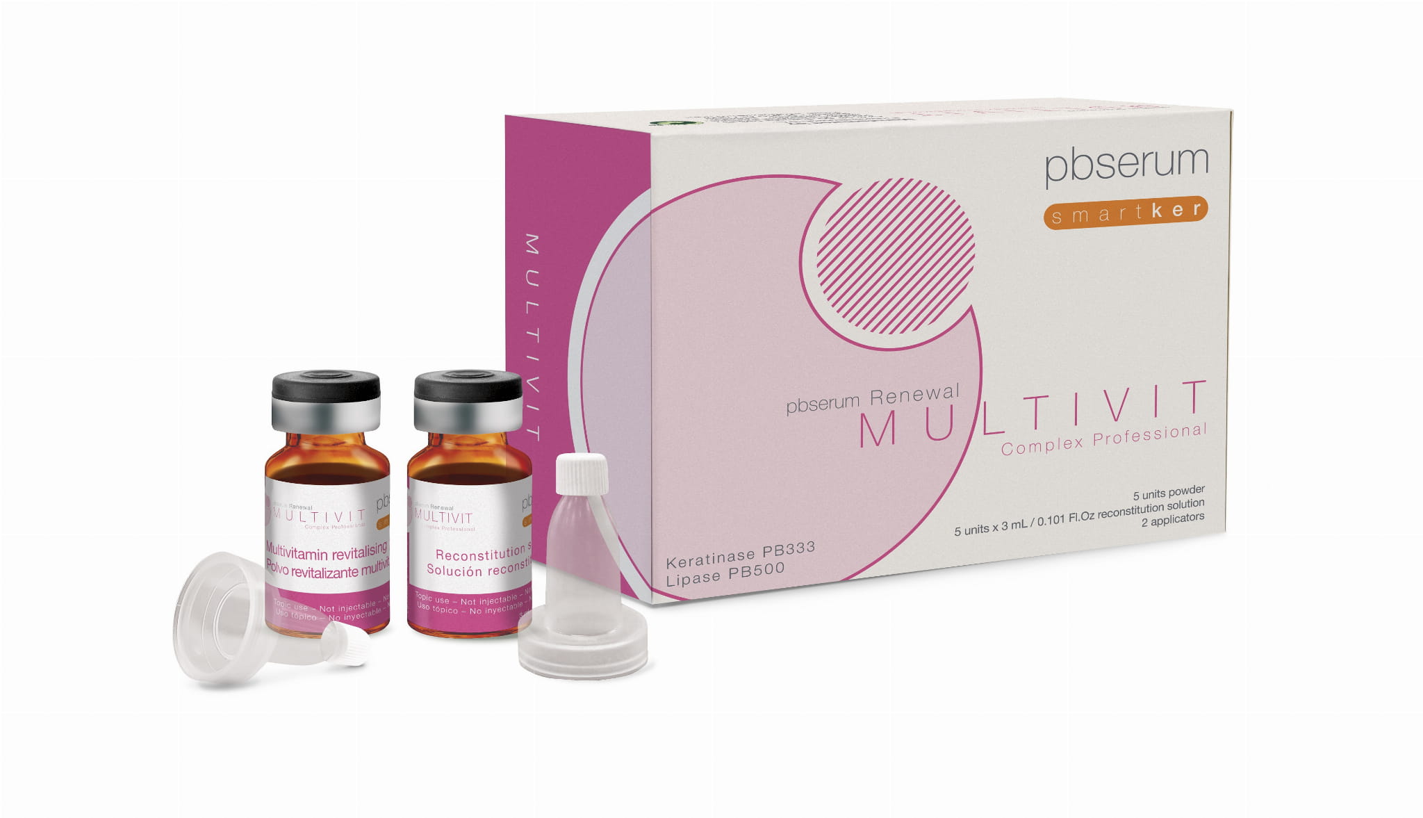 Сыворотка для лица PBSerum Smartker Multivit Professional, для жирной и проблемной кожи, 5 x 0,09 г, 5 x 3 мл