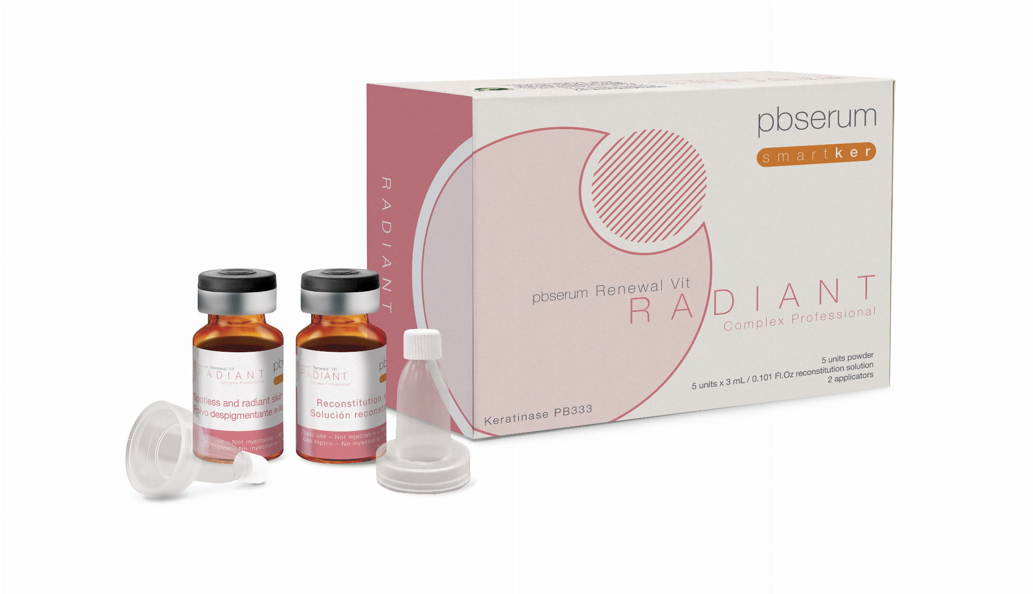 Сыворотка для лица PBSerum Smartker Radiant Professional, для тусклой кожи с гиперпигментацией, 5 x 0,70 г, 5 x 3 мл